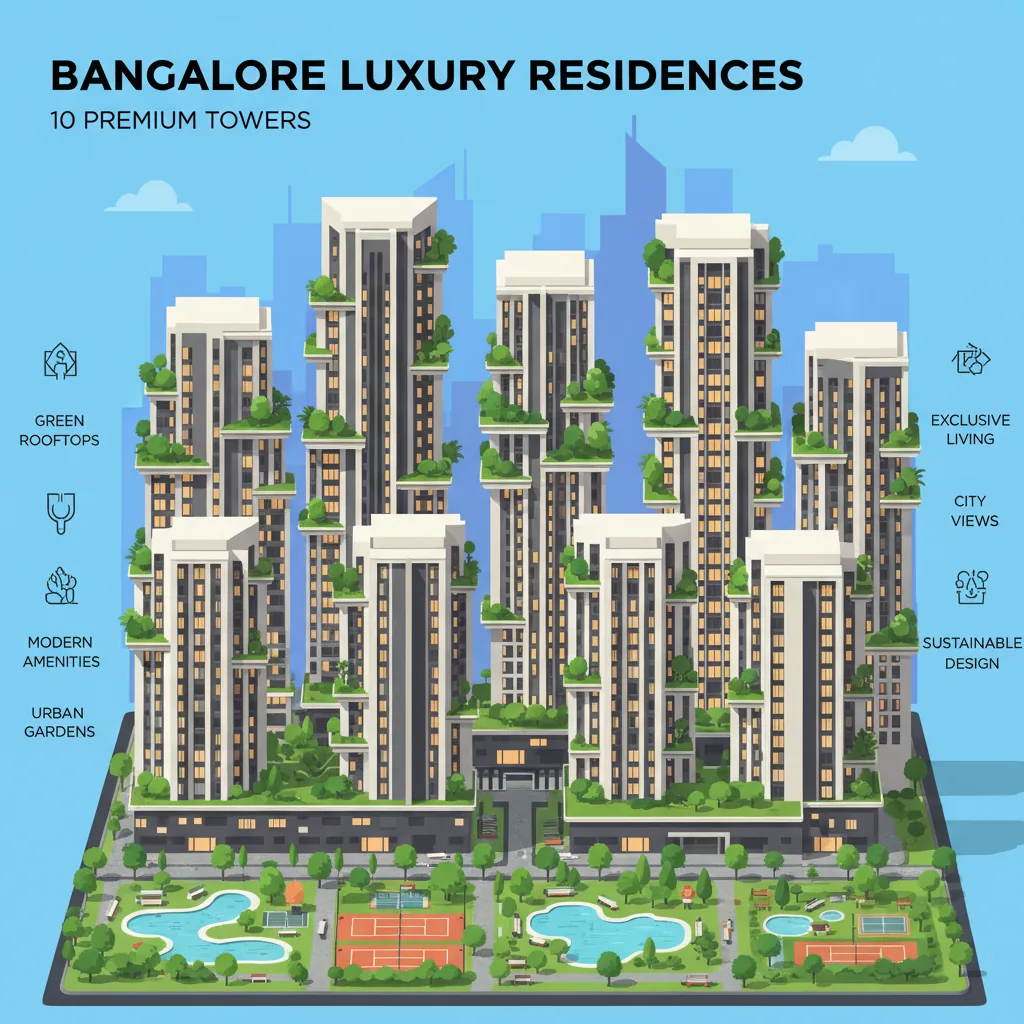 10 Best Puravankara Group Apartments in Bangalore - luxury apartment towers with green gardens