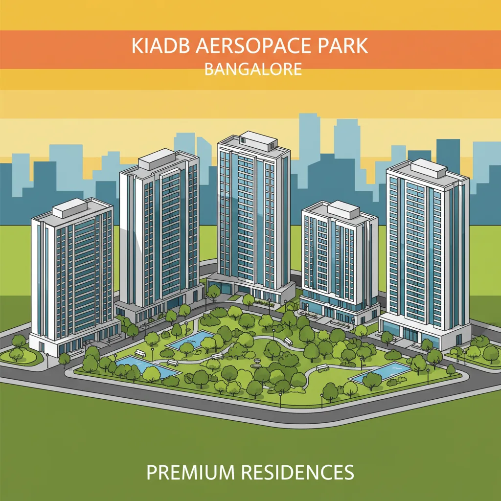 Modern luxury apartment towers in KIADB Aerospace Park Bangalore