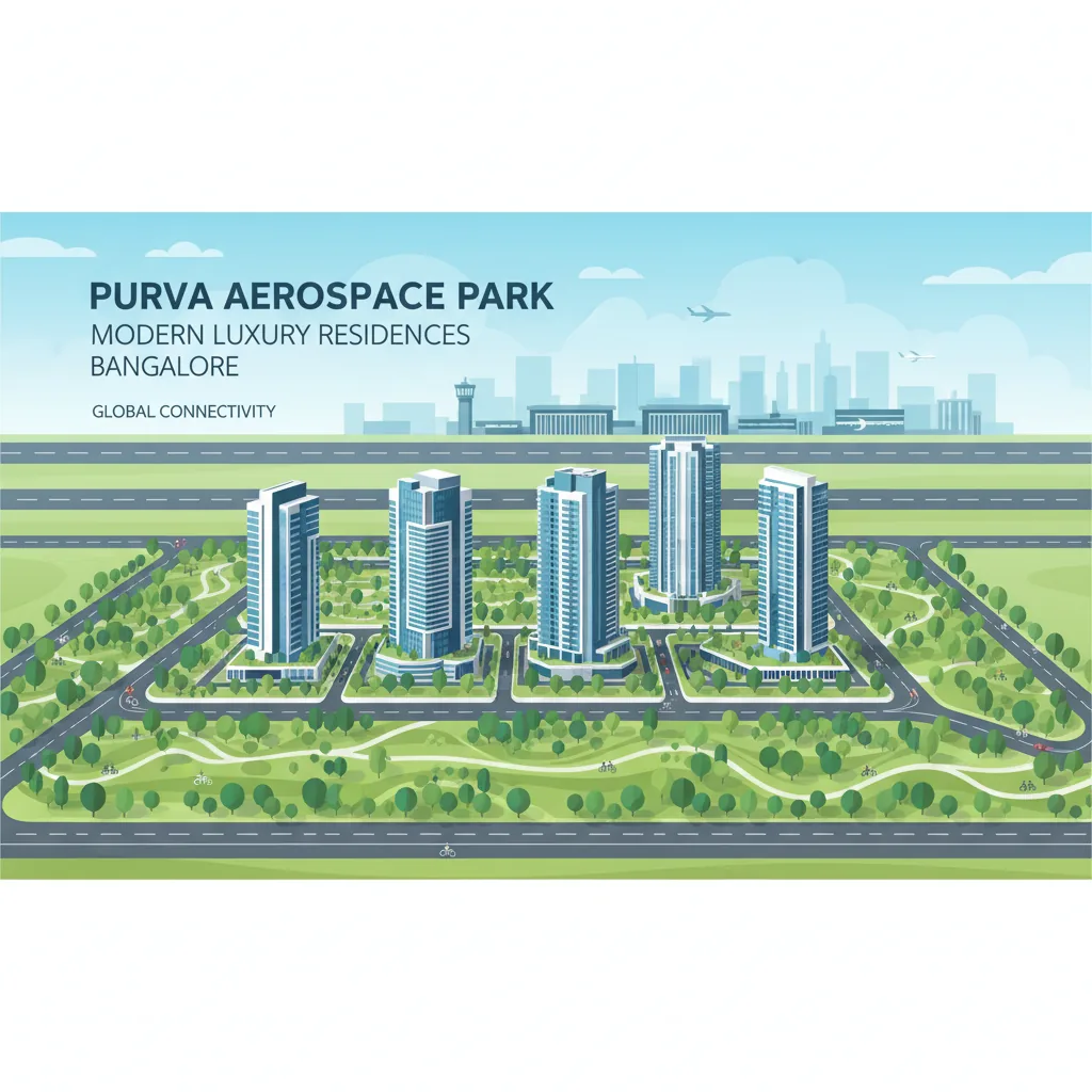 Purva Aerospace Park: Modern luxury residential towers in Bangalore's tech center