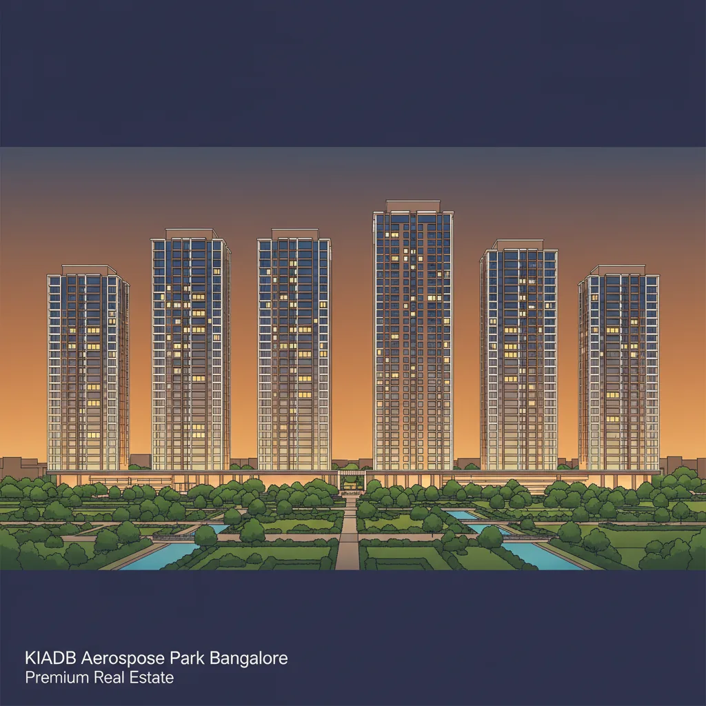 Purva Northern Lights New Launch - Modern luxury residential high-rise apartment towers at dusk with 8 iconic towers in green landscaped township