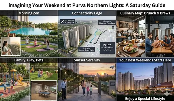 Residents enjoying a peaceful Saturday morning yoga session and jogging on the landscaped tracks within the Purva Northern Lights North Bangalore property