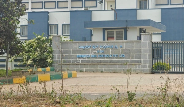 Front entrance gate and signage of Advanced Rail Controls Pvt. Ltd. located near the Purva Northern Lights residential project