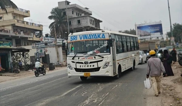 View of the Razak Palya main road infrastructure connecting to Purva Northern Lights via Bagalur