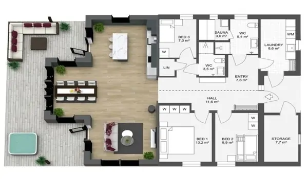 Floor Plan Variants Comparison of About Purva Northern Lights