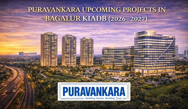 Puravankara upcoming housing projects and site plan in Bagalur KIADB area, Bangalore.