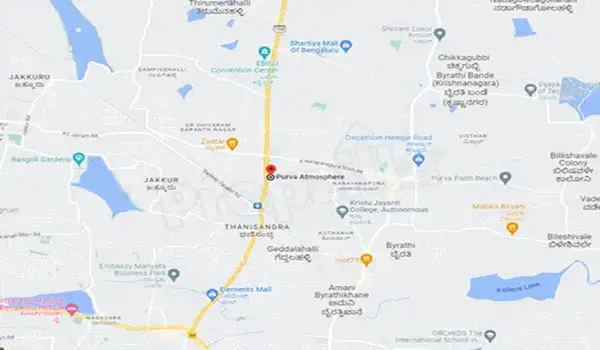 Purva Atmosphere Location Map