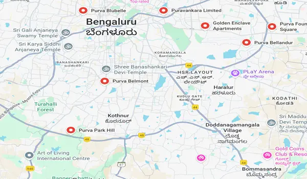 Purva Celestial Location Map