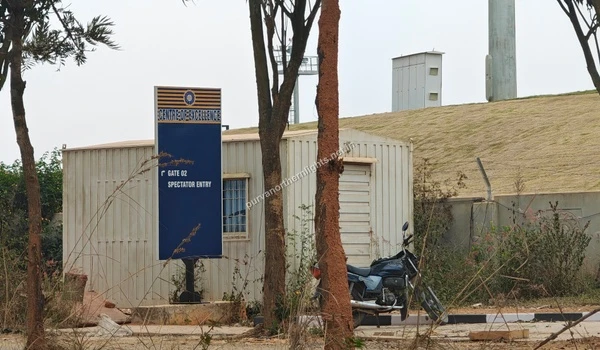 Centre of Excellence spectator entry gate near Purva Northern Lights