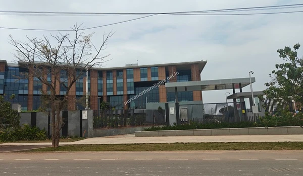 Corporate office building entrance gate near Purva Northern Lights