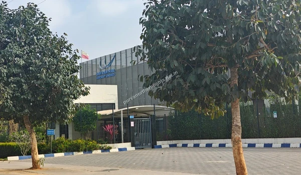 Exterior view of the Safran HAL Aircraft Engines facility entrance and building near the Purva Northern Lights location