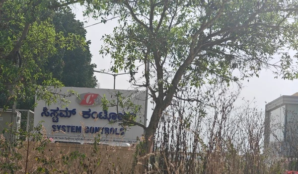 Closer view of the System Controls company main signage board located near Purva Northern Lights