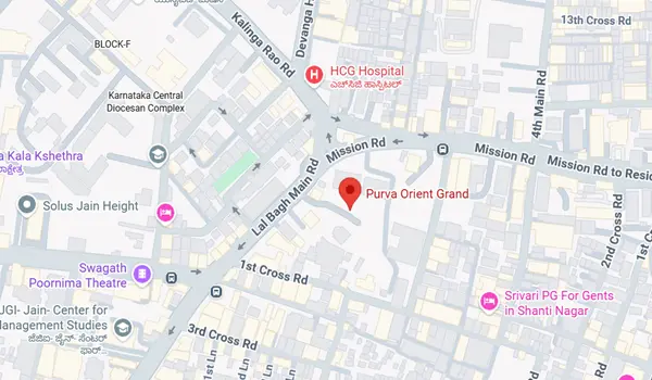 Purva Orient Grand Location Map