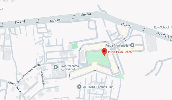 Purva Palm Beach Location Map