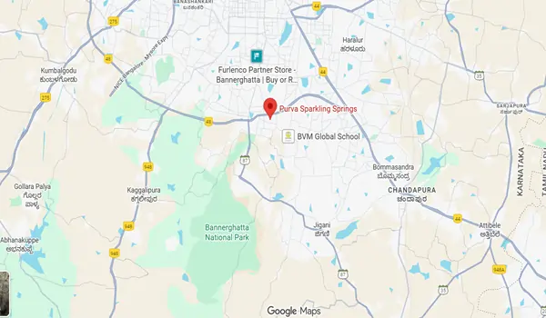 Purva Sparkling Spring Location Map