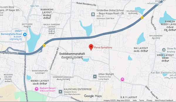 Purva Symphony Location Map