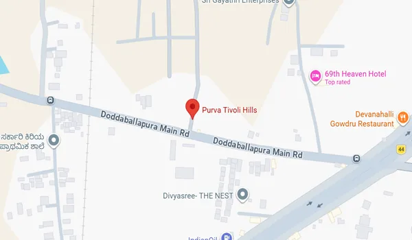 Purva Tivoli Hills Location Map