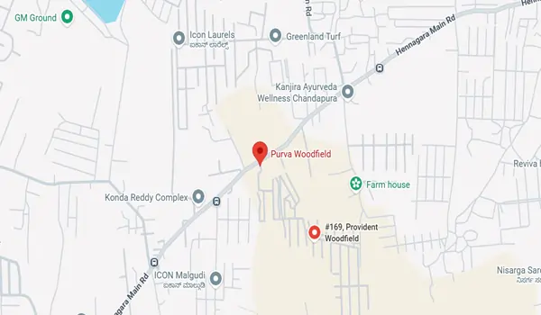 Purva Woodfield Location Map