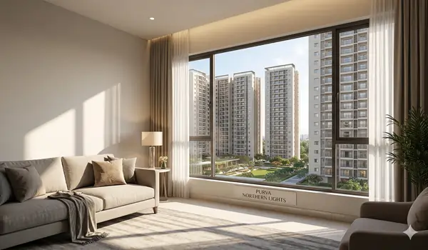 The Architecture of Air Natural Ventilation Design in Purva Northern Lights showing cross ventilation airflow and sustainable apartment design in North Bangalore