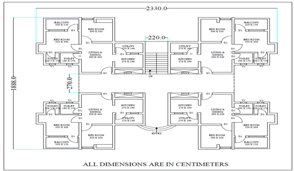 Typical Floor Layout – Standard Apartment Design