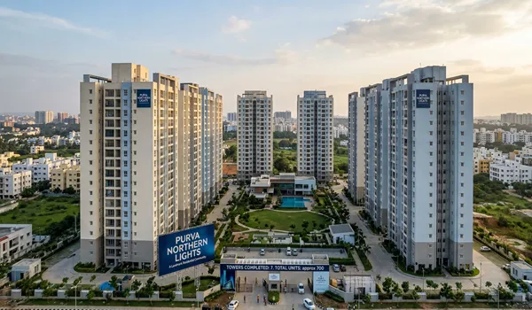 Purva Northern Lights Bagalur floor plan details showing number of apartments per floor in each tower